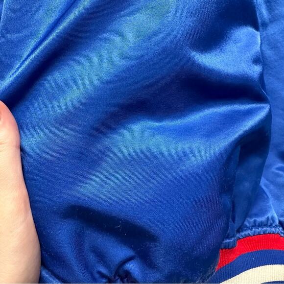 Vintage NBA Detroit Pistons 80s Satin Long‎ Sleeve Bomber Jacket Size L - Picture 9 of 14